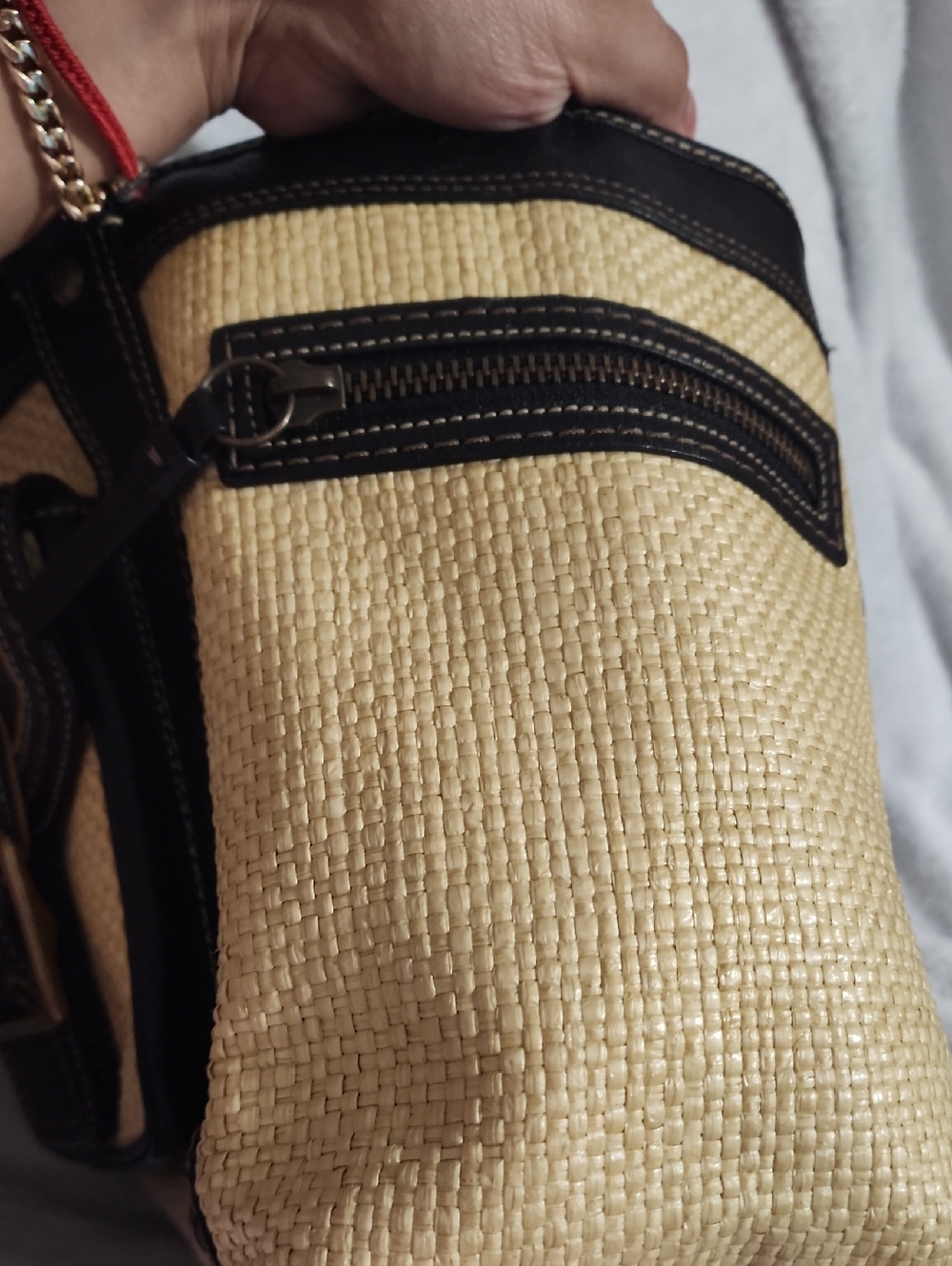Vintage Coach Legacy Straw and Leather Tote 2005 EUC - Picture 13 of 16
